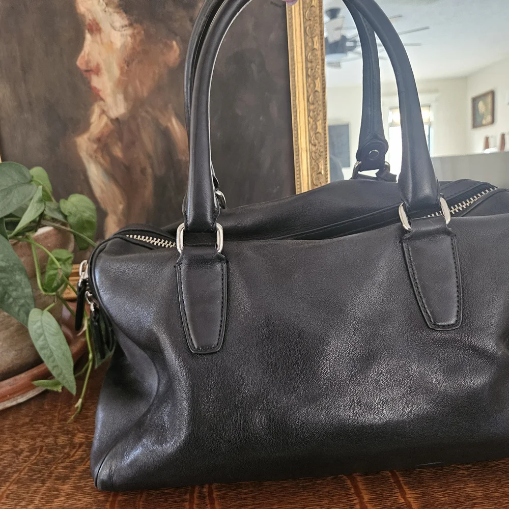 Coach Black Leather Hobo Satchel